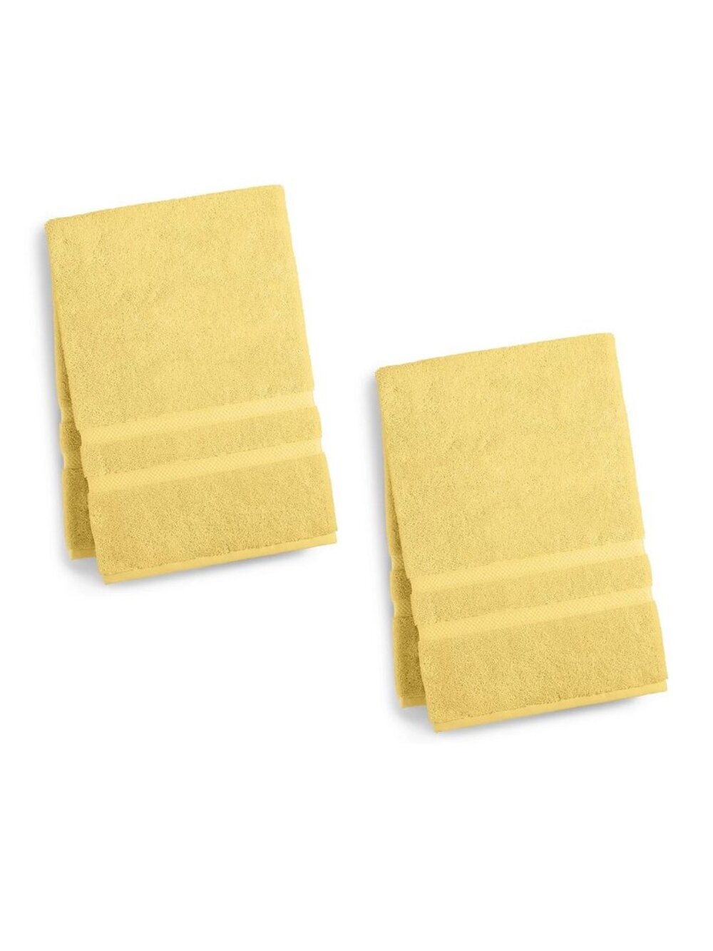 2 new LEMON CITRUS Charter Club Elite 100% Hygro Cotton 30x56 inch BATH TOWELS